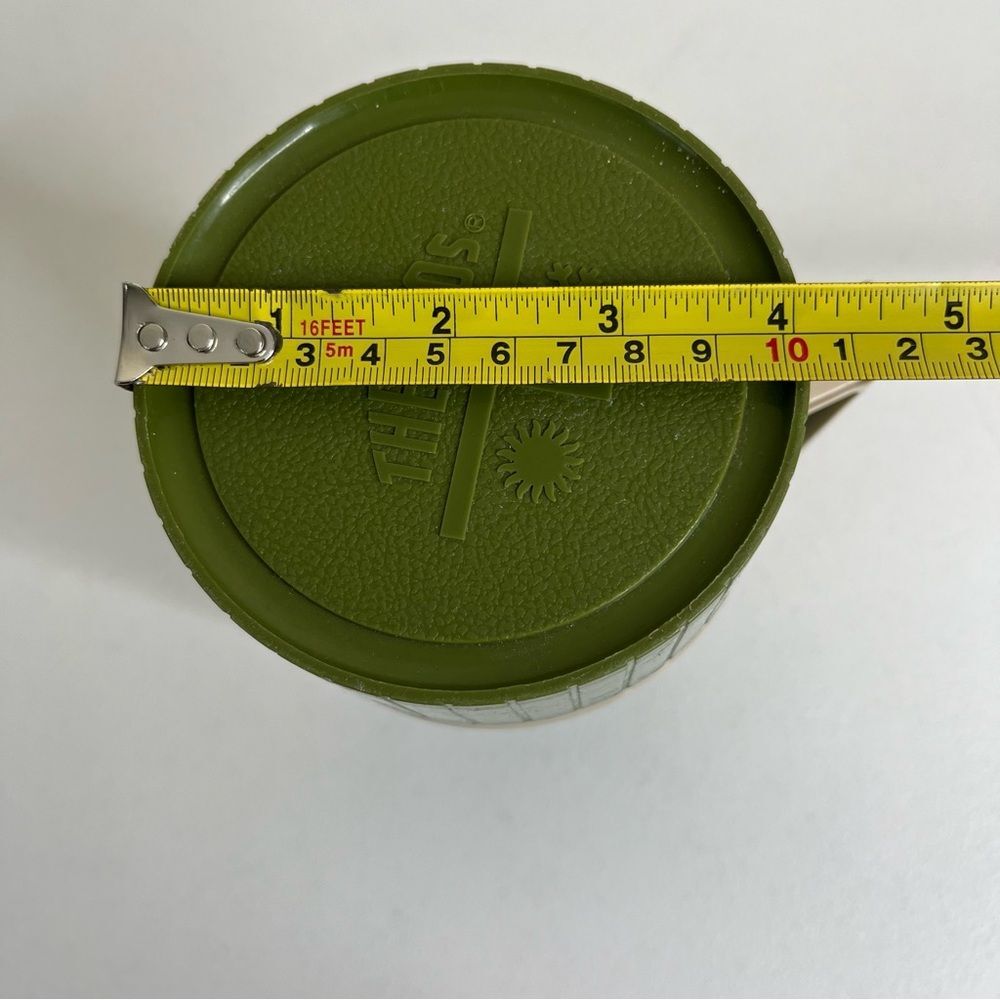 Vintage Thermos Avocado Green Pint Size Model 7202 Stopper Cup Filler King Seely - Picture 11 of 11